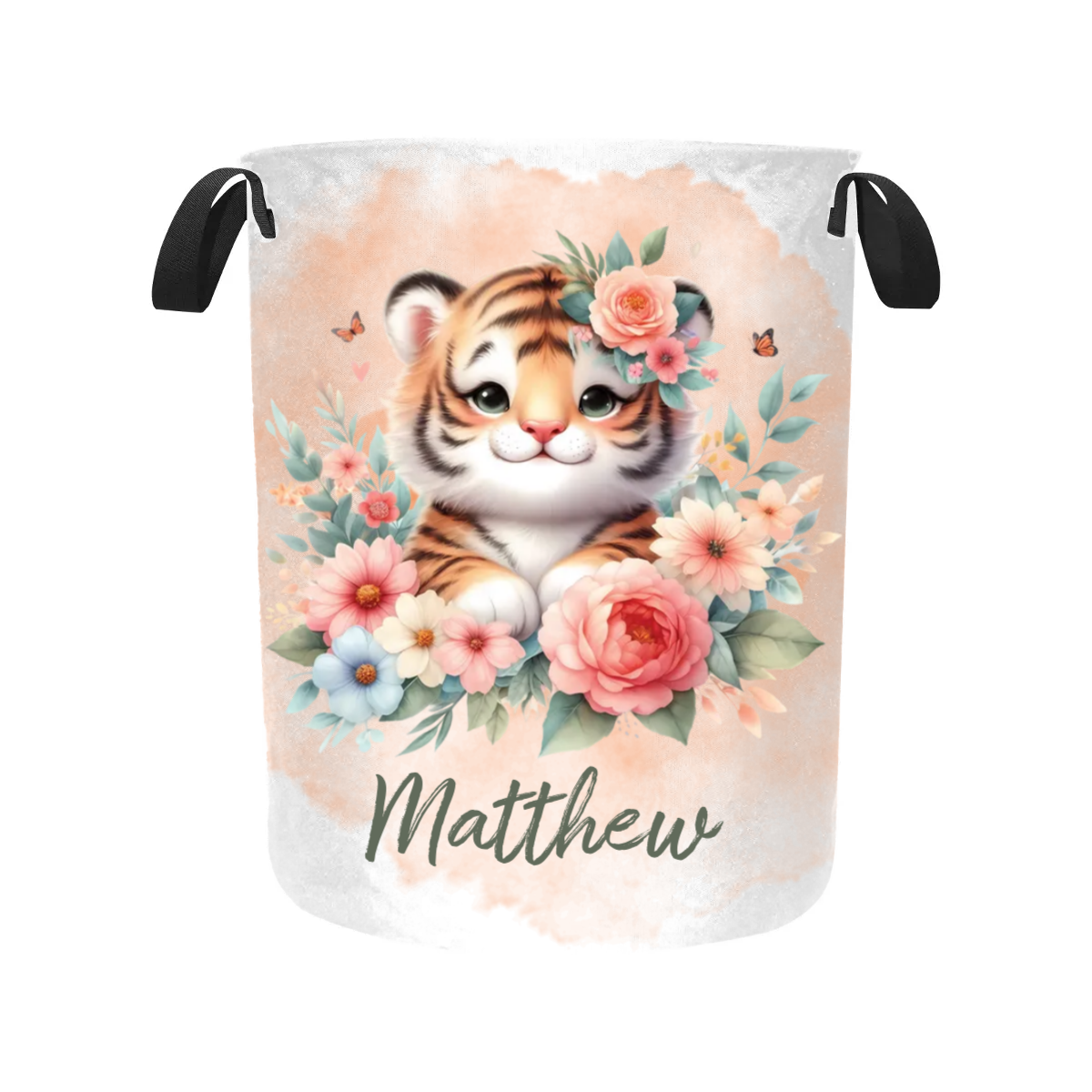 Laundry Basket Personalised Tiger