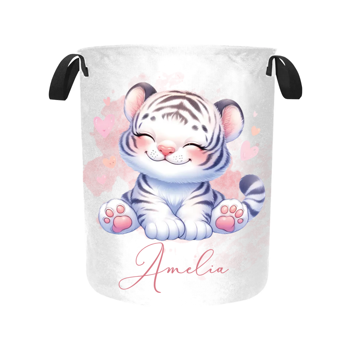 Laundry Basket Personalised White Tiger