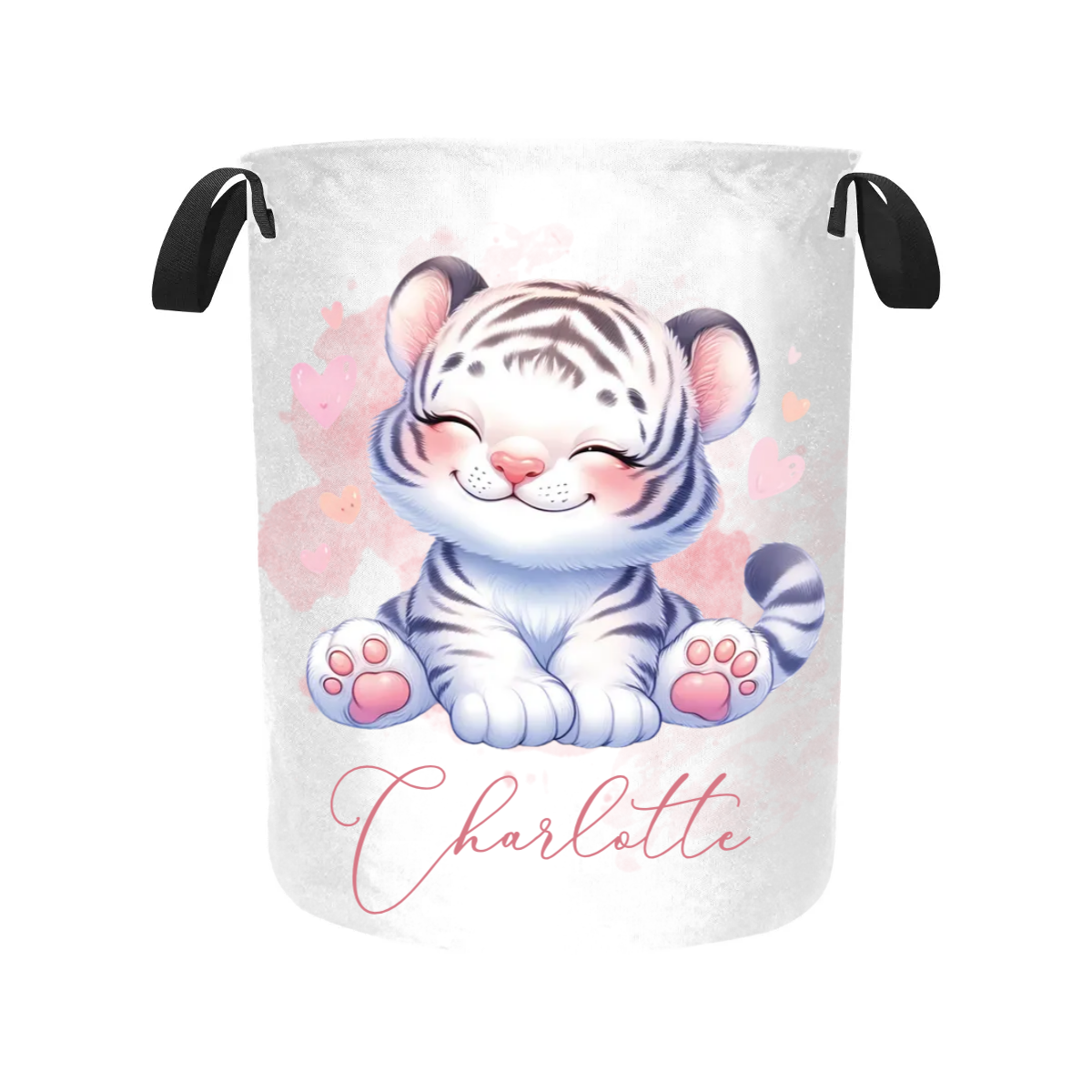 Laundry Basket Personalised White Tiger