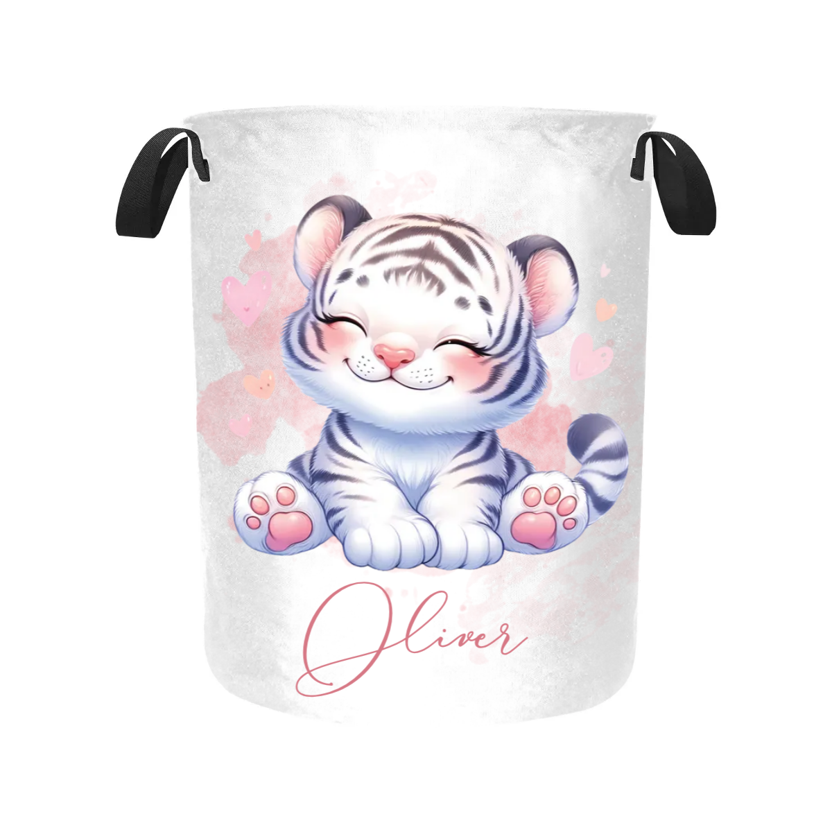 Laundry Basket Personalised White Tiger