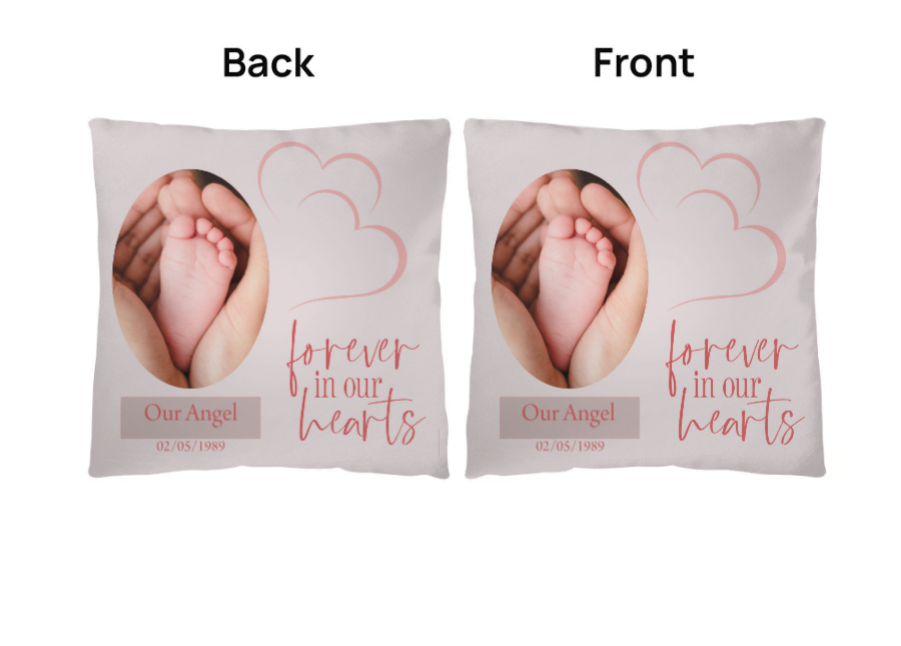 Memorial Forever in Our Hearts Classic Pillow with Insert