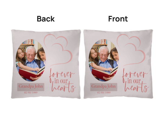 Memorial Forever in Our Hearts Classic Pillow with Insert
