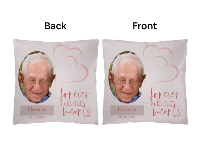Memorial Forever in Our Hearts Classic Pillow with Insert