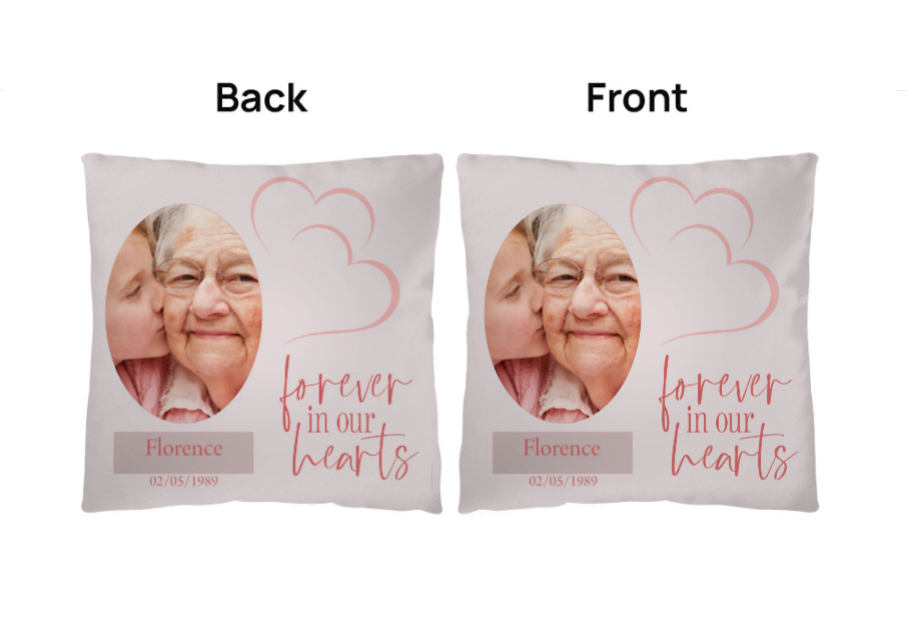 Memorial Forever in Our Hearts Classic Pillow with Insert