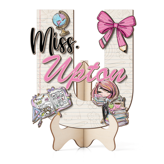 Teacher Letter Sign Letter Miss U