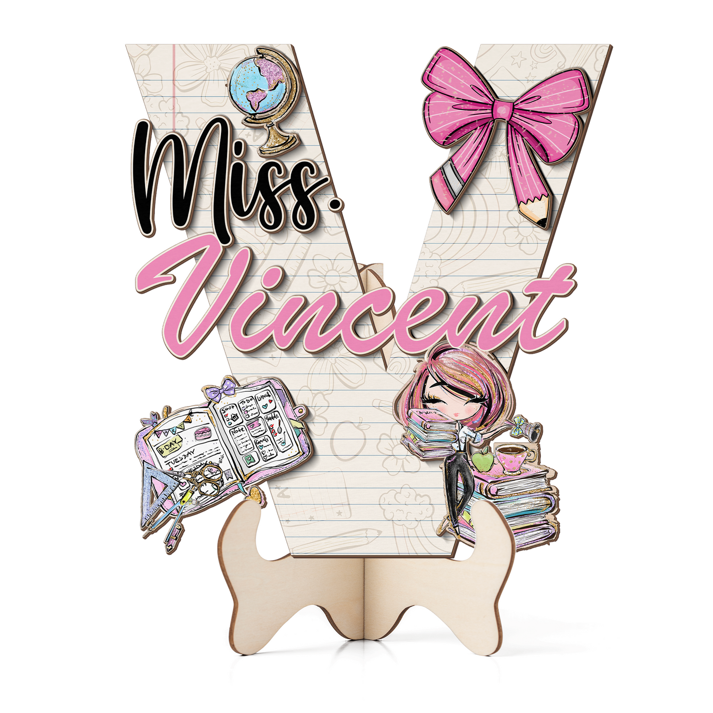 Teacher Letter Sign Letter Miss V