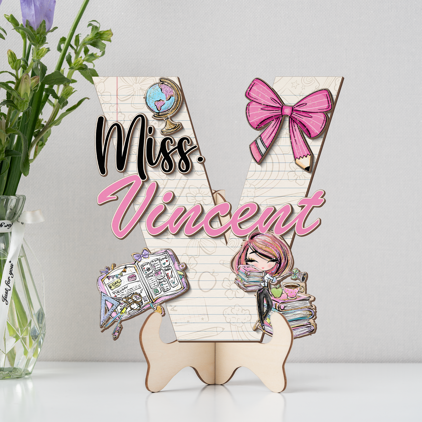 Teacher Letter Sign Letter Miss V