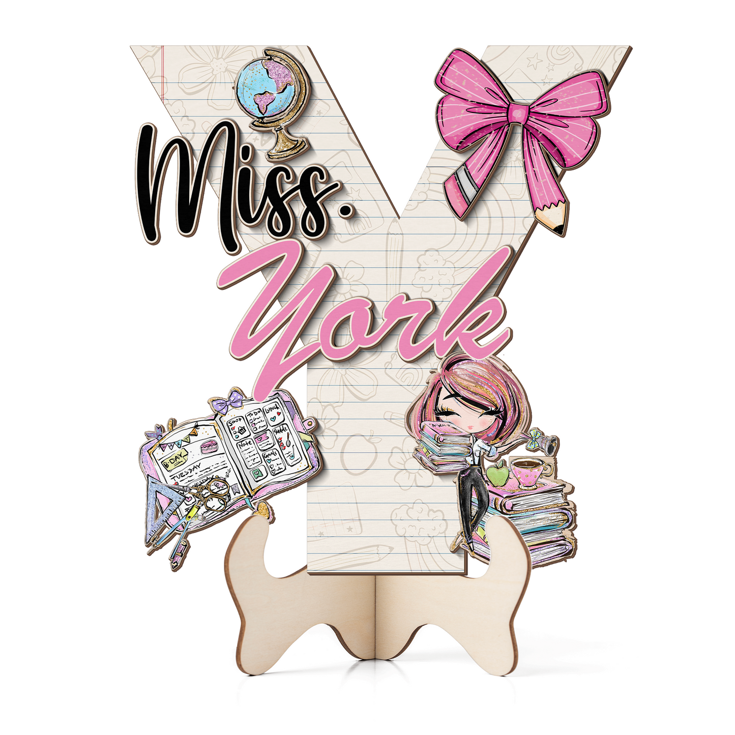 Teacher Letter Sign Letter Miss Y