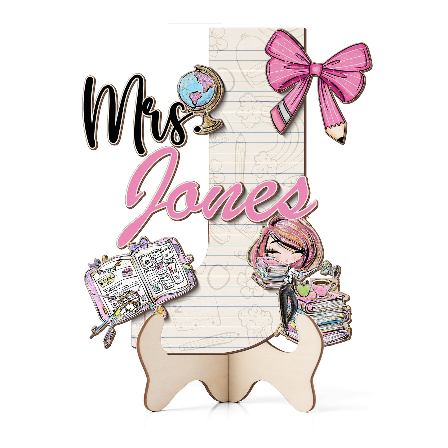 Teacher Letter Sign Letter Mrs J