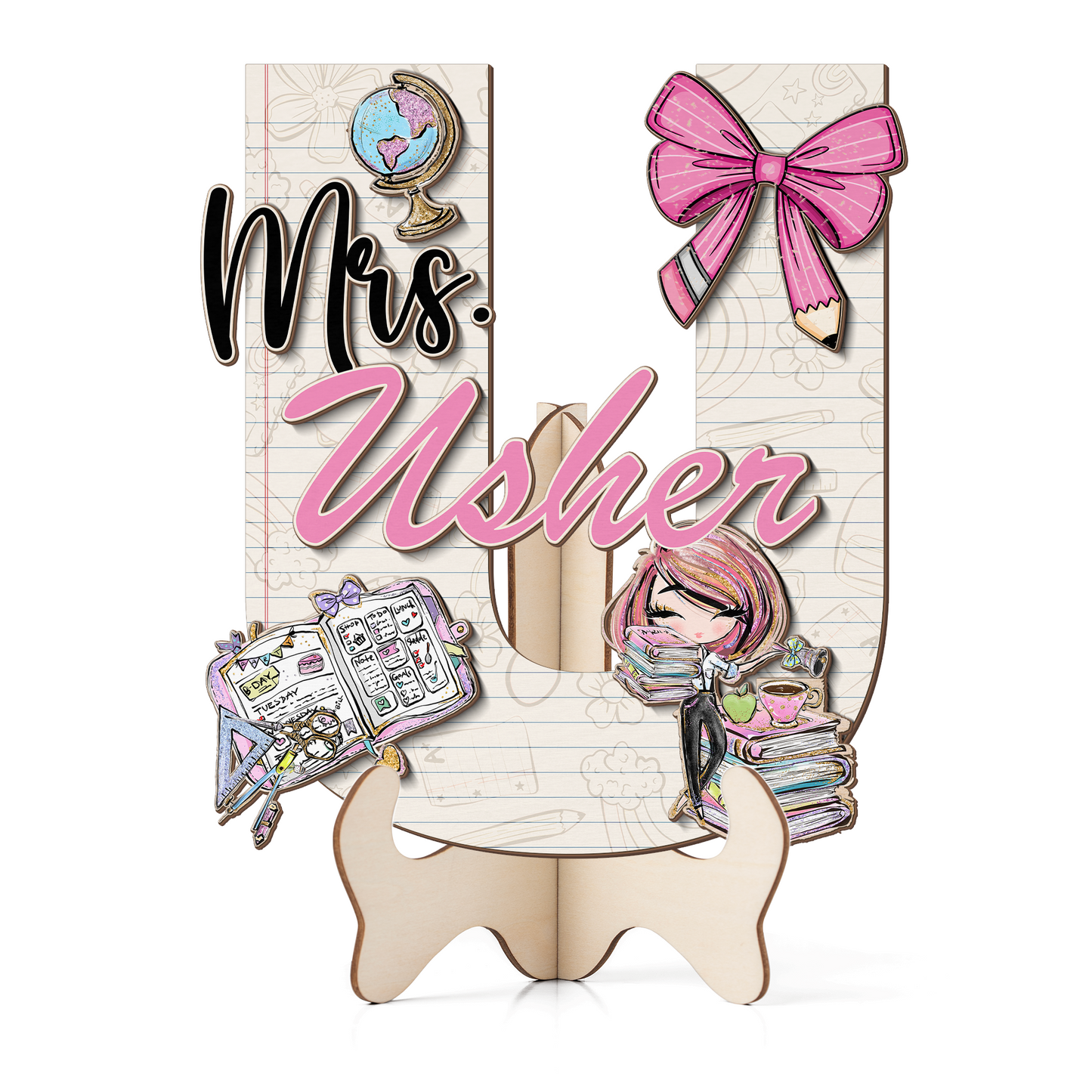 Teacher Letter Sign Letter Mrs U