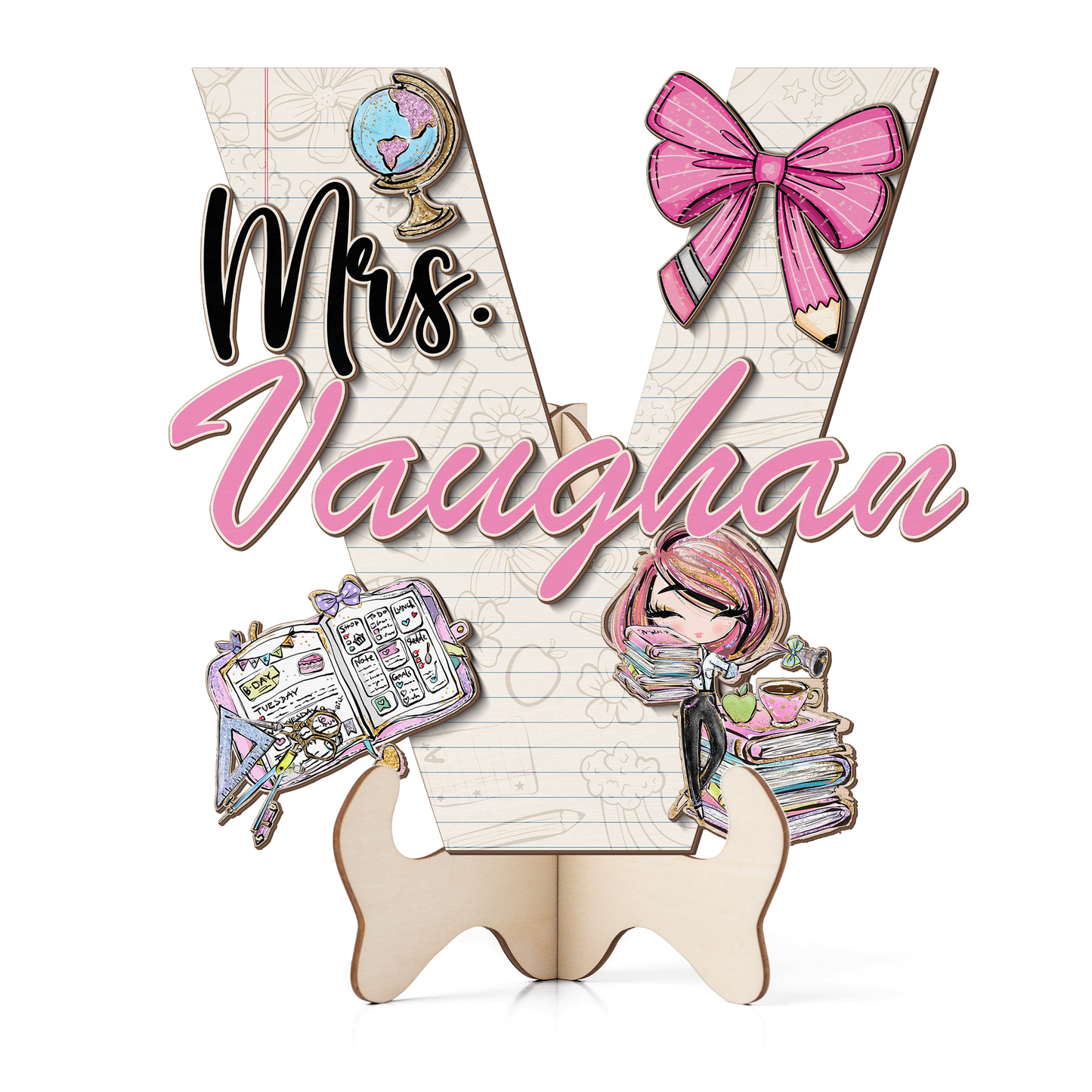 Teacher Letter Sign Letter Mrs V