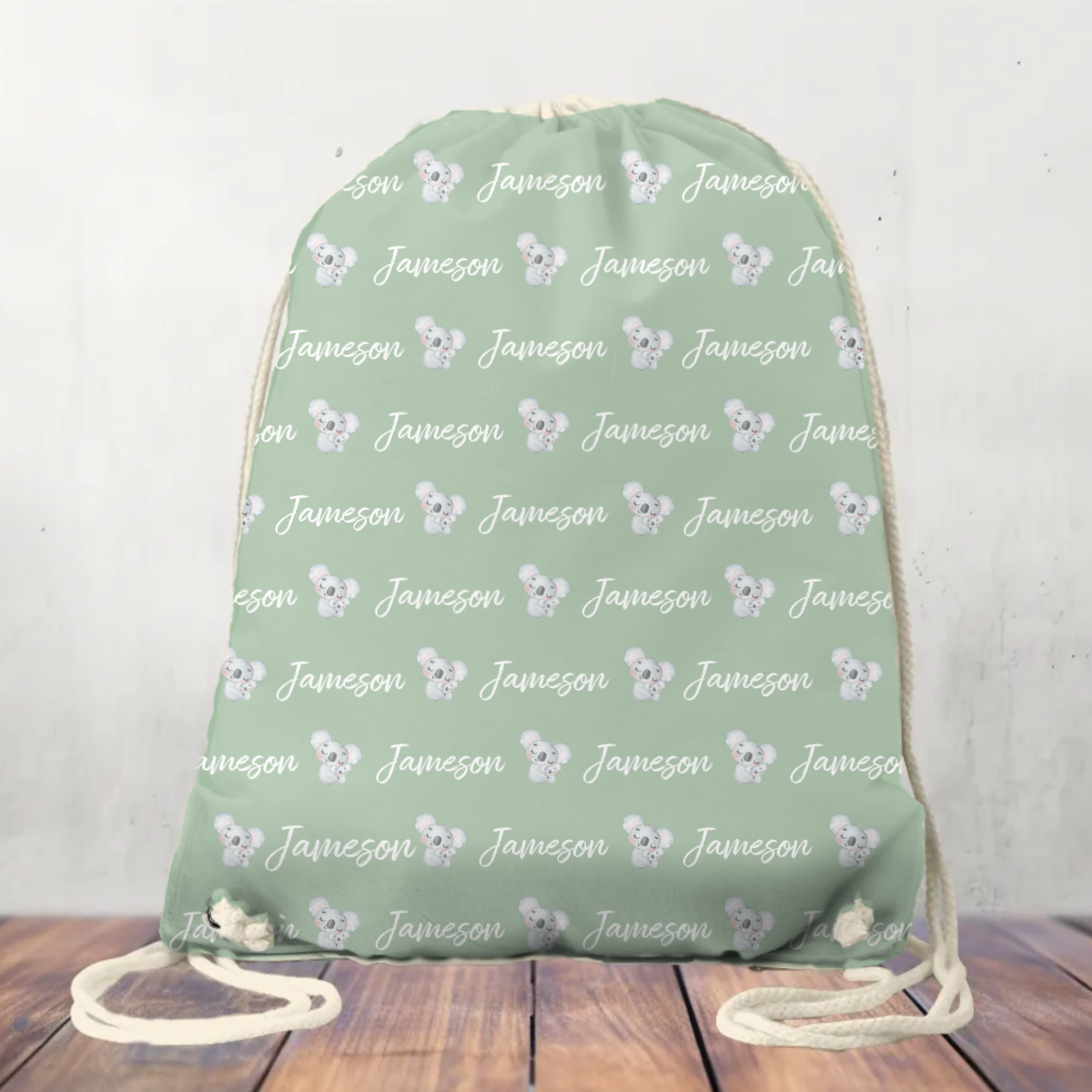 Canvas Drawstring Bag, Personalised Name