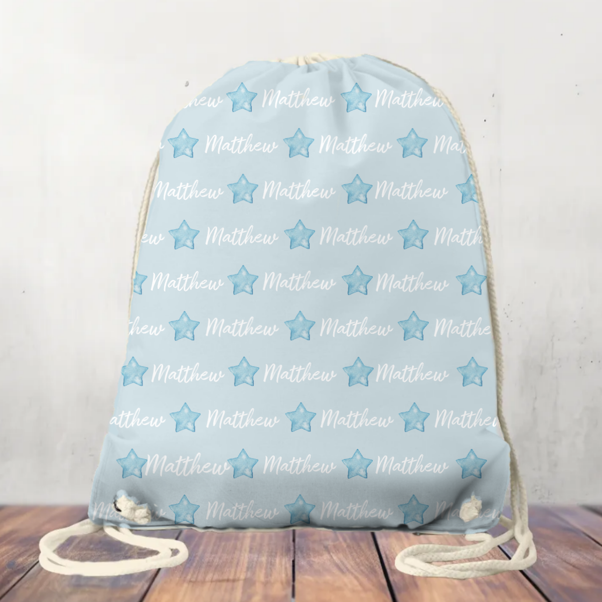 Canvas Drawstring Bag, Personalised Name