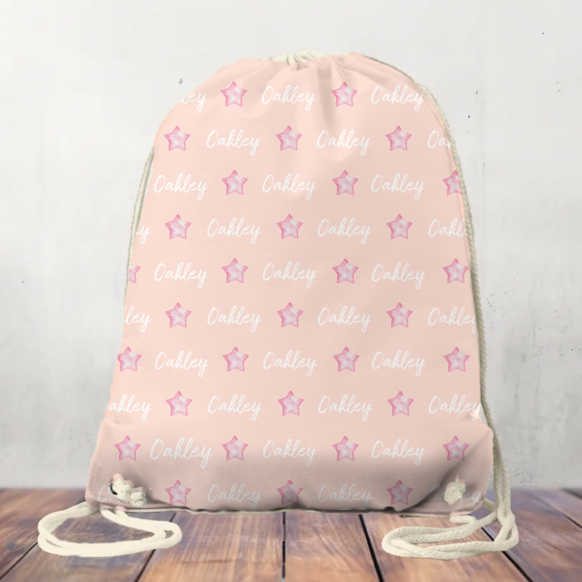 Canvas Drawstring Bag, Personalised Name