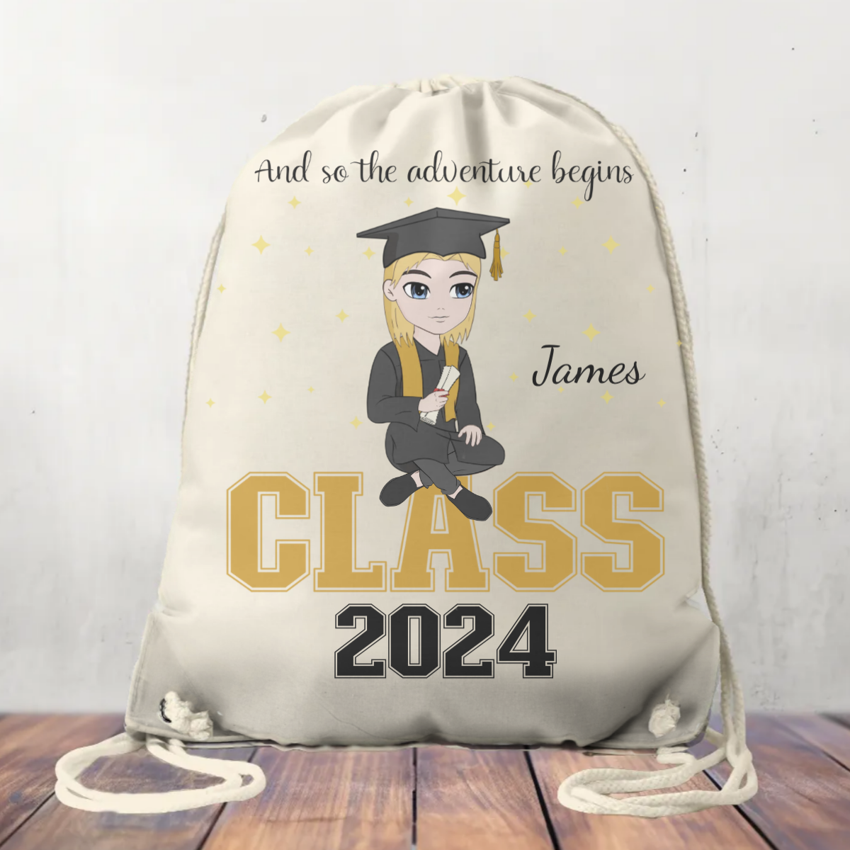 Canvas Drawstring Bag Graduation