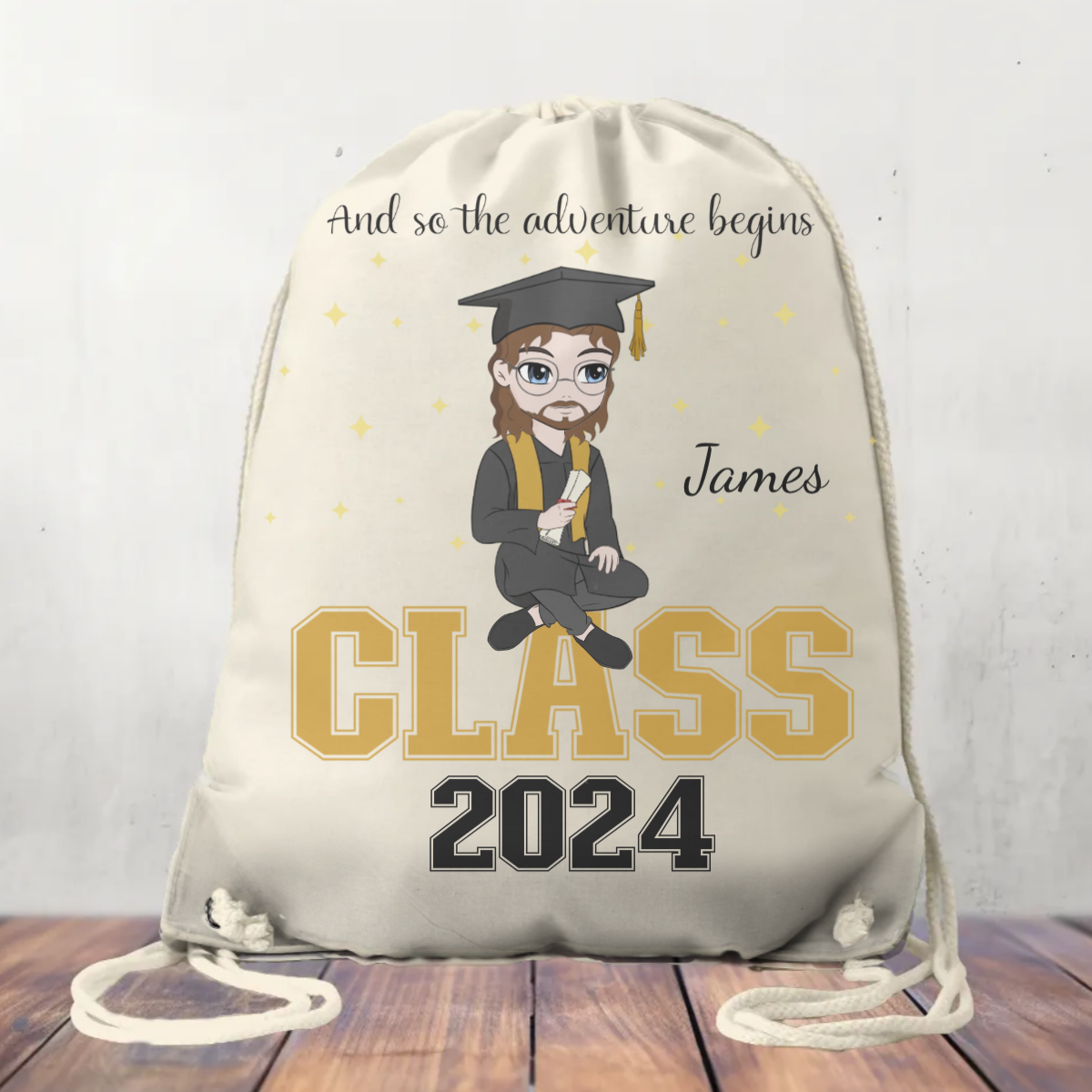 Canvas Drawstring Bag Graduation