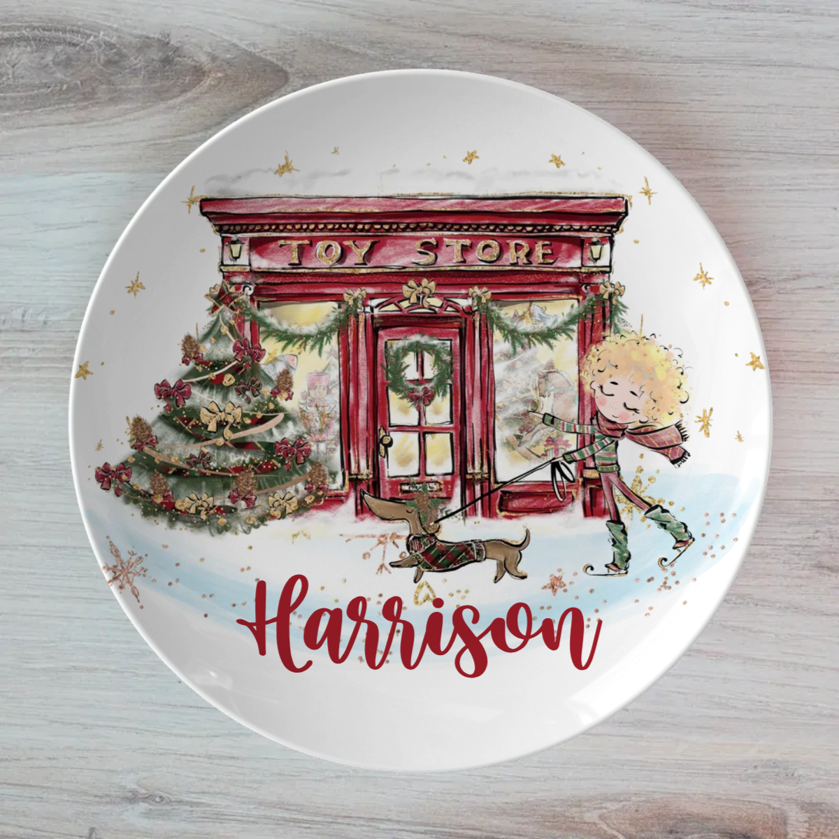 Personalised Toy Shop Christmas Dinner Plate