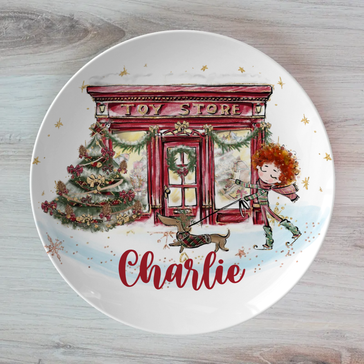 Personalised Toy Shop Christmas Dinner Plate