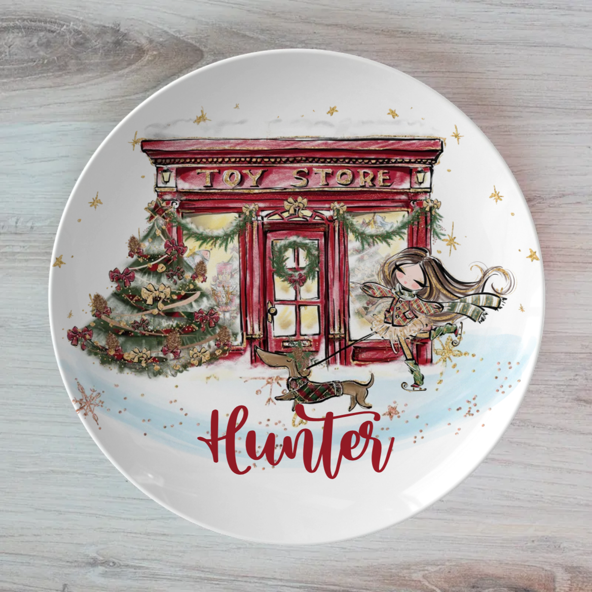 Personalised Toy Shop Christmas Dinner Plate