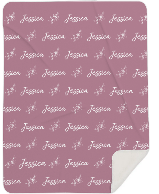 Personalised Fleece Blanket, Choose your design and colours, add your name