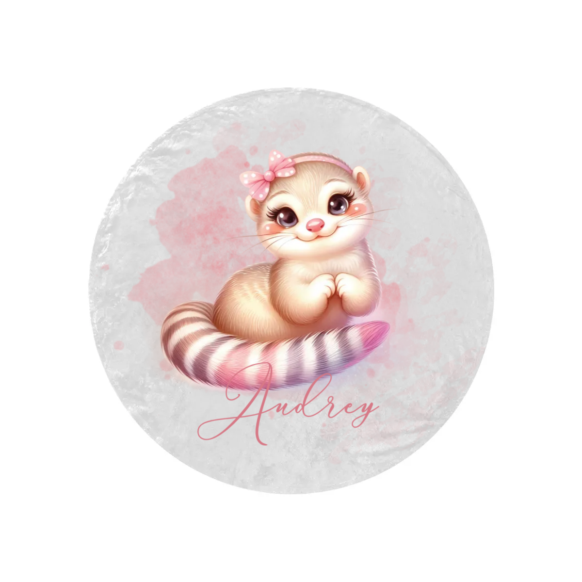 Round Blanket Personalised Meerkat