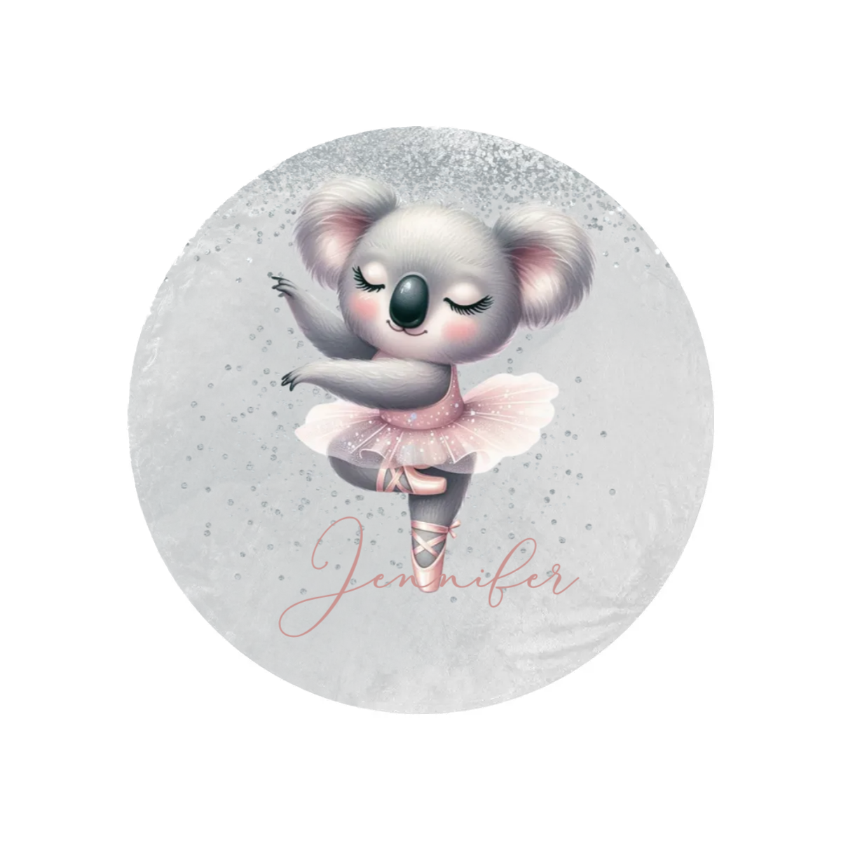 Round Blanket Personalised Tutu Ballet Koala