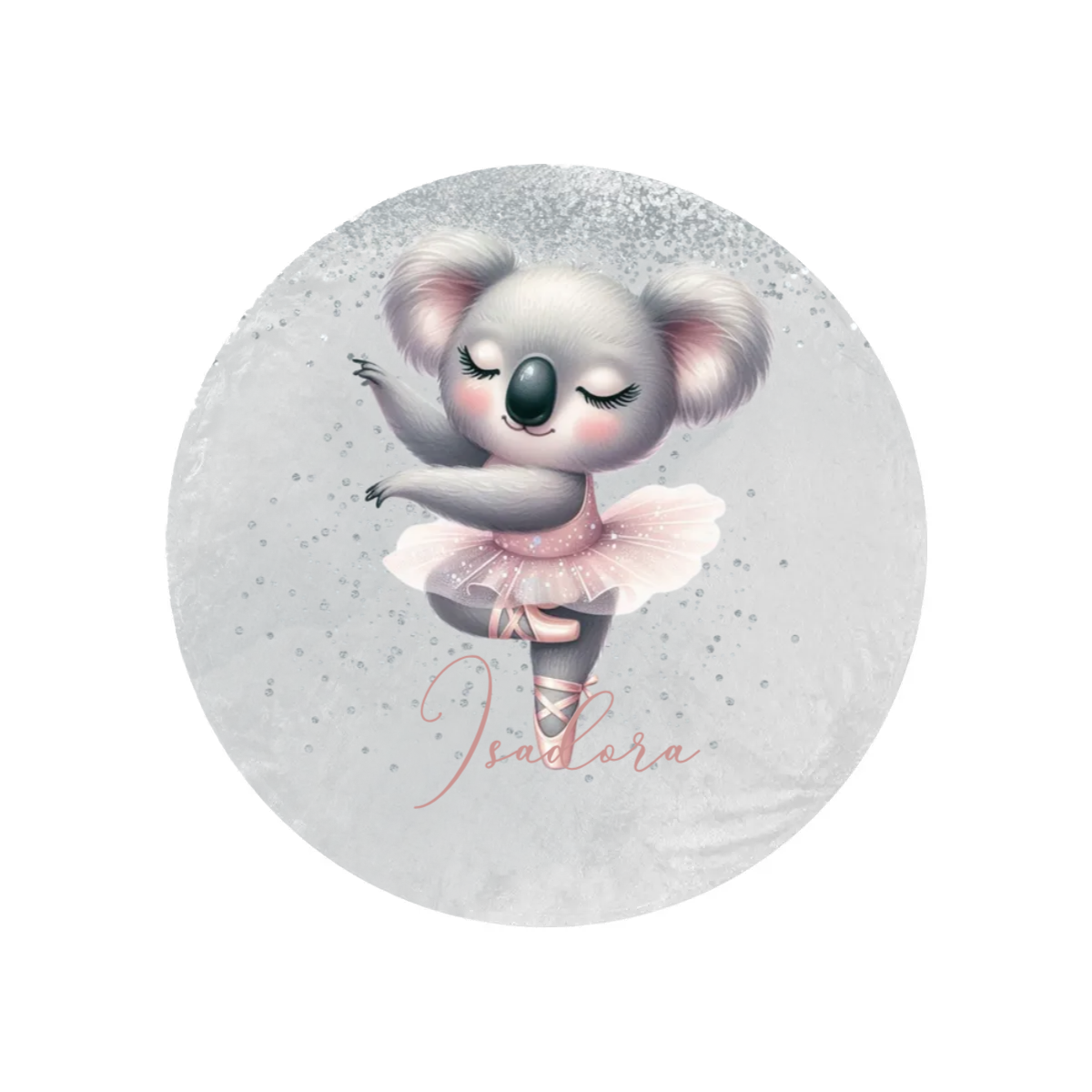 Round Blanket Personalised Tutu Ballet Koala