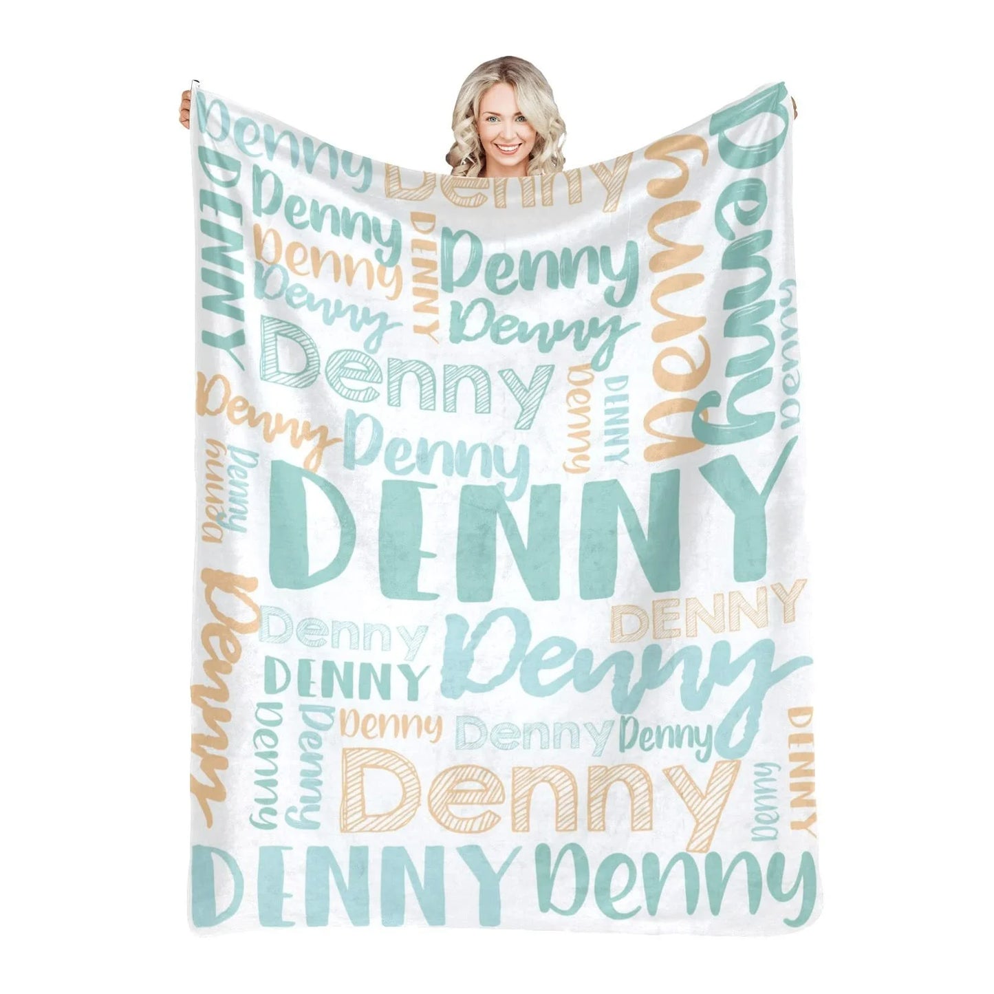 Personalized Name Flannel Blanket For Girls And Boys Customized Baby Blanket Letter Monochrome Fleece Birthday Gift