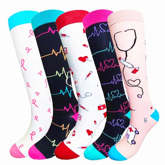 58 Styles Compression Socks Women Stockings 20-30mmHg Running Compression Socks