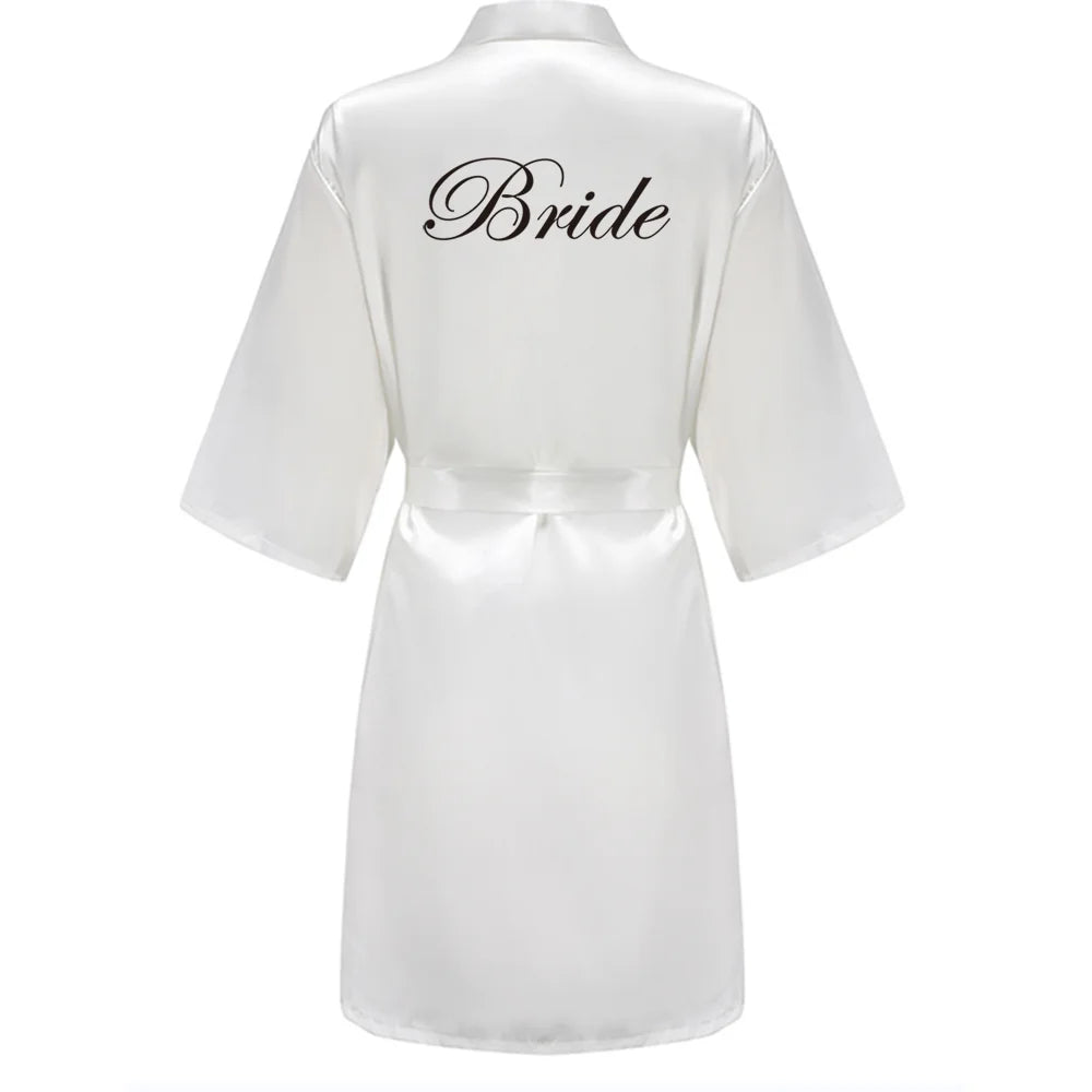 Team Bride Kimono Satin Women Bathrobe Wedding Sister Mother of the Bride Groom Bridesmaid Robes