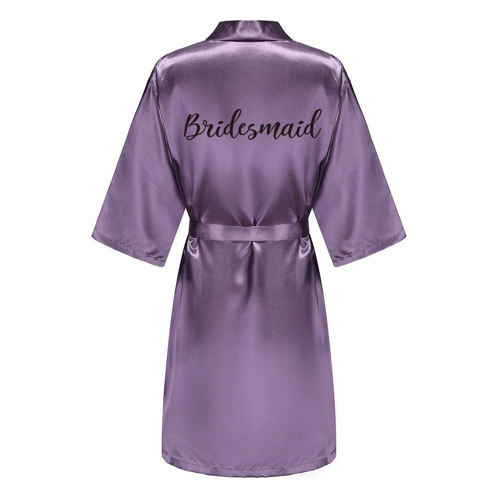 Team Bride Kimono Satin Women Bathrobe Wedding Sister Mother of the Bride Groom Bridesmaid Robes