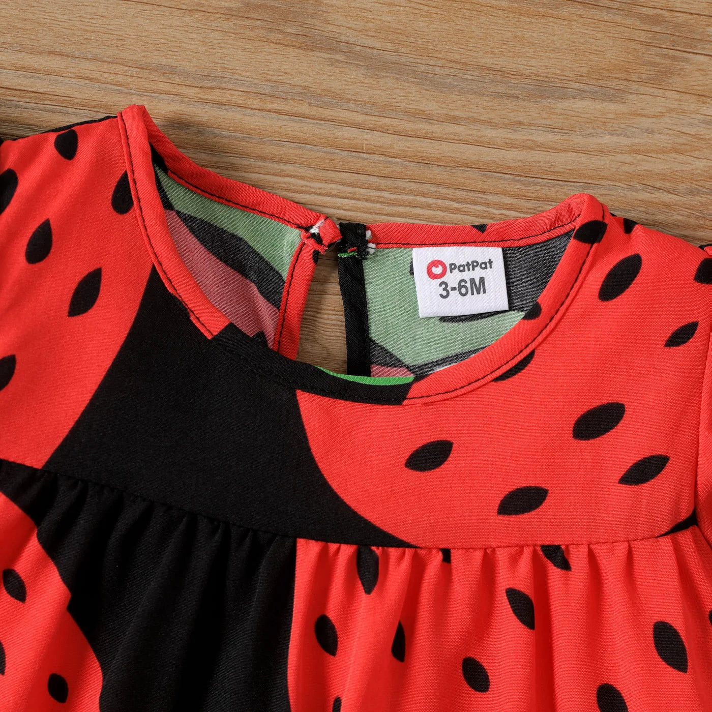 Baby Girl Girl Strawberry Print Flutter-sleeve Dress Soft and Comfortable  Perfect for Outings and Daily Wear Basic Style