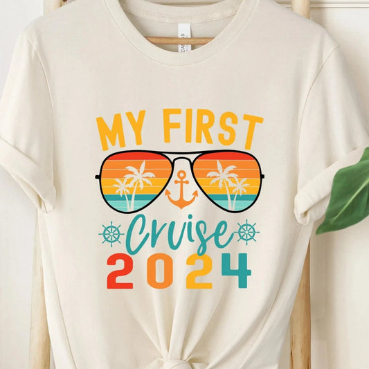 My First Cruise 2024 T Shirt Family Matching Custom long or short sleeves