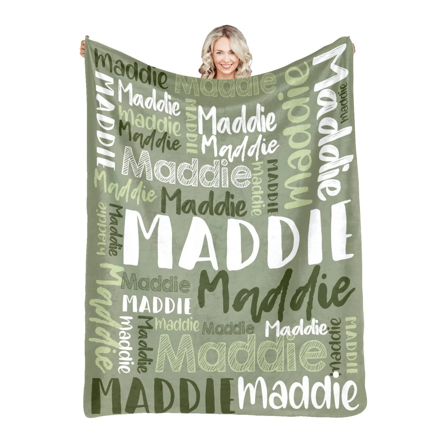 Personalized Name Flannel Blanket For Girls And Boys Customized Baby Blanket Letter Monochrome Fleece Birthday Gift