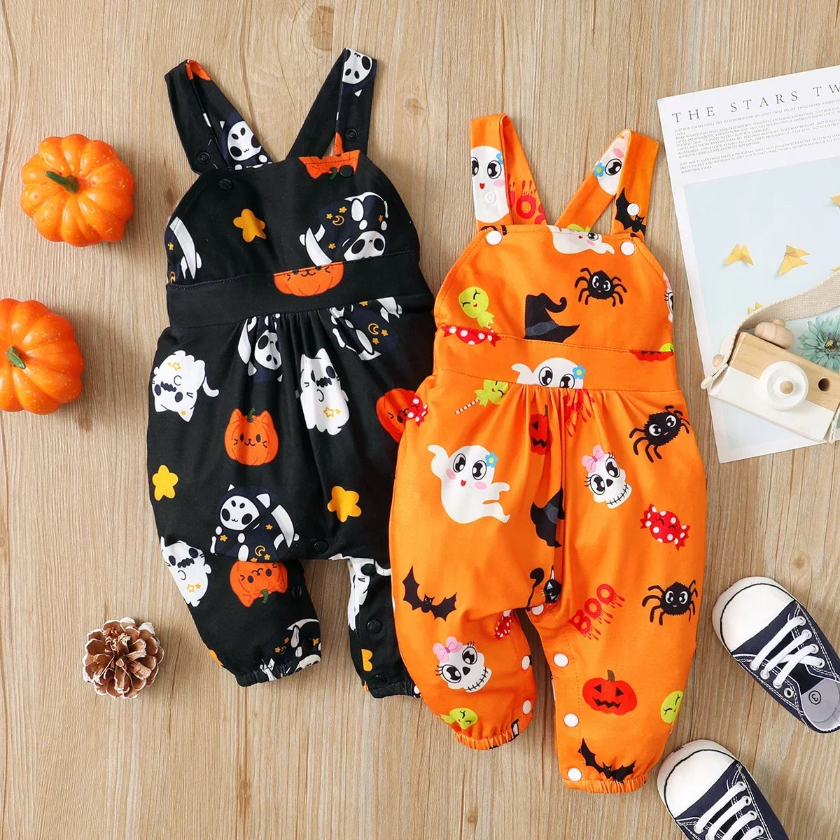 Halloween Costumes Baby Boys / Baby Girls Pumpkins Baby Clothes Suspender Jumpsuits Soft and Comfortable