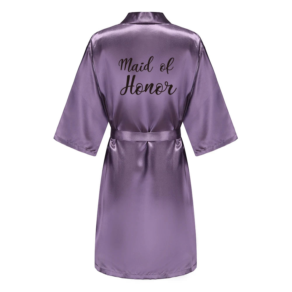 Team Bride Kimono Satin Women Bathrobe Wedding Sister Mother of the Bride Groom Bridesmaid Robes