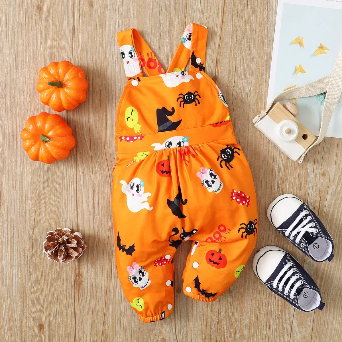 Halloween Costumes Baby Boys / Baby Girls Pumpkins Baby Clothes Suspender Jumpsuits Soft and Comfortable