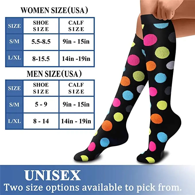 CFS Compression Socks Women Men Knee Stocking 20-30mmH Compression Socks Running Sport Sock