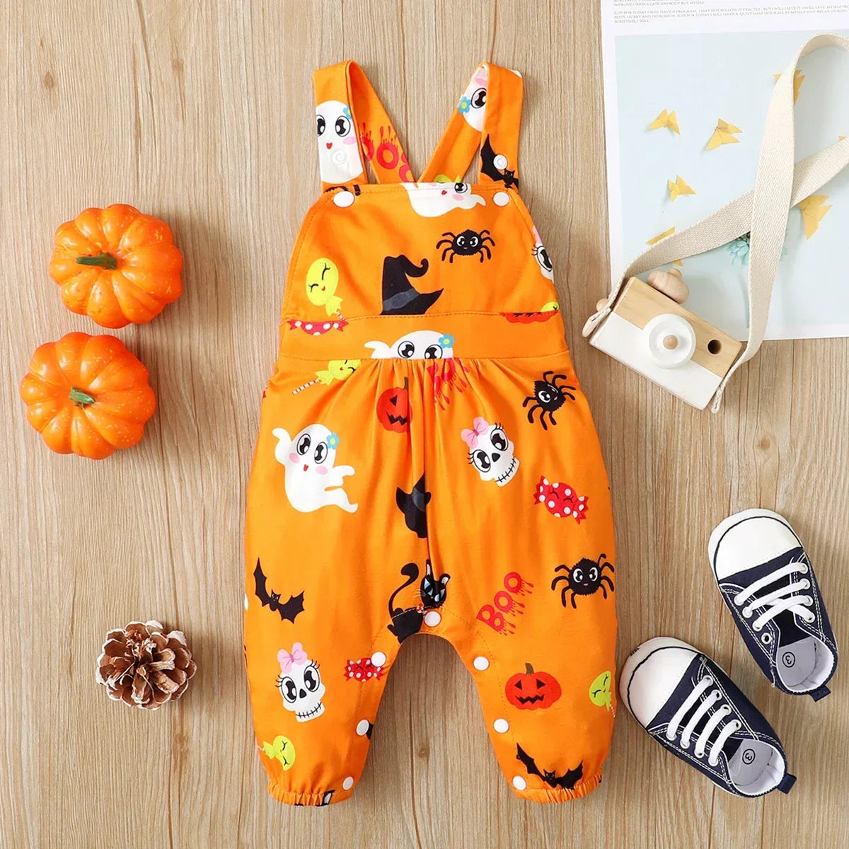 Halloween Costumes Baby Boys / Baby Girls Pumpkins Baby Clothes Suspender Jumpsuits Soft and Comfortable