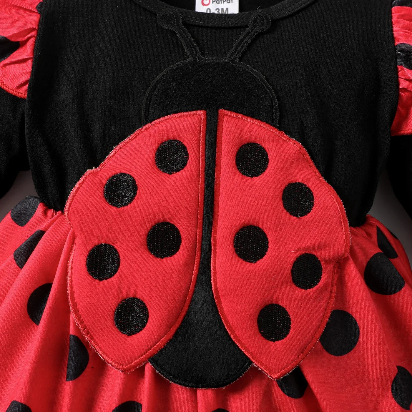 Baby Girls Childlike Polka Dot Ladybug Romper Set  Casual/Outdoor Soft and Comfortable  Perfect for Outings 2PCS