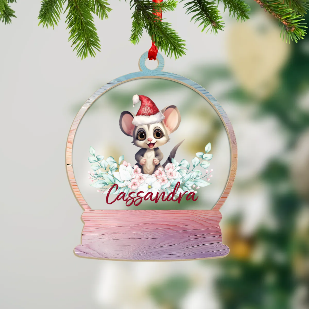 Wood and Acrylic Personalised Ornament Australian Animals