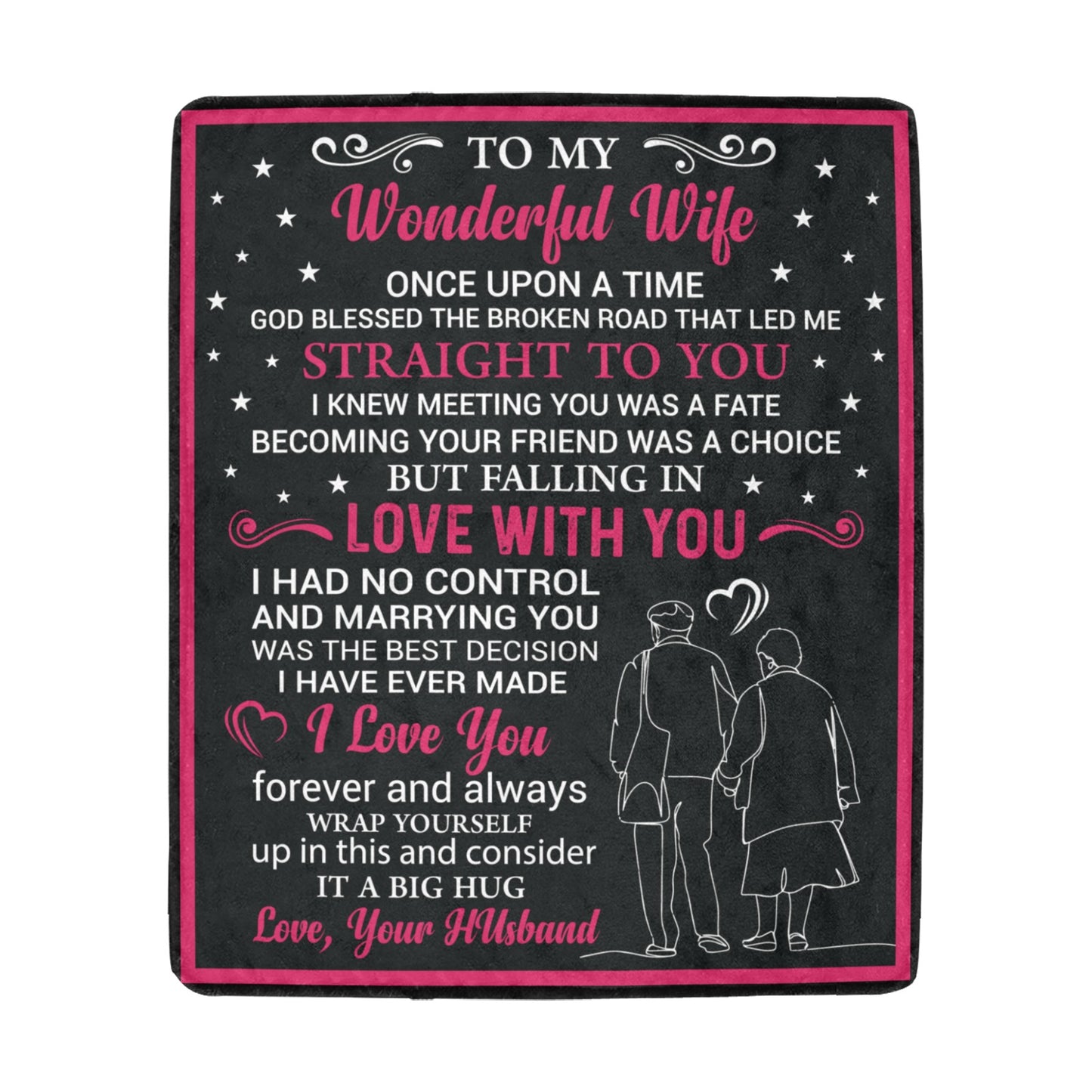 Wonderful Wife Ultra-Soft Micro Fleece Blanket 50"x60" (Thick)