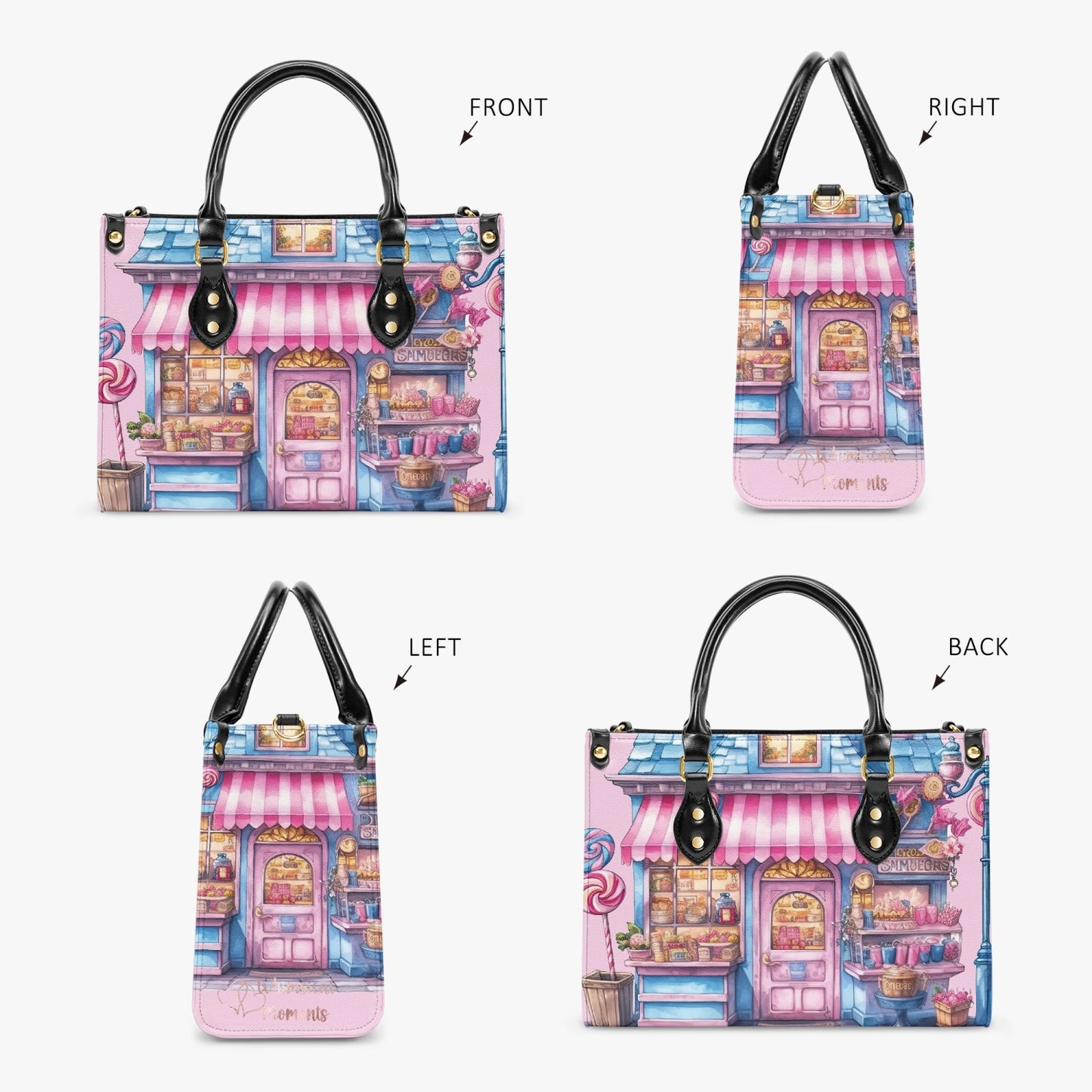 Women's Tote Bag - Candy Floss - Candy Swirls