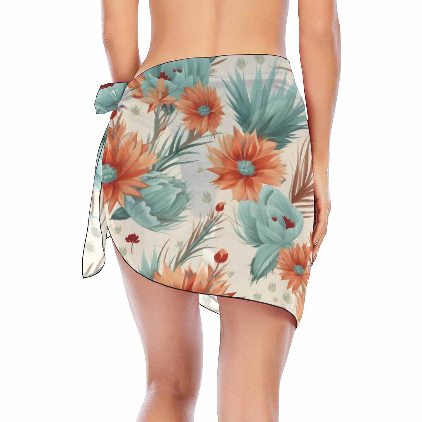 Retro Floral  Women's Beach Sarong Wrap