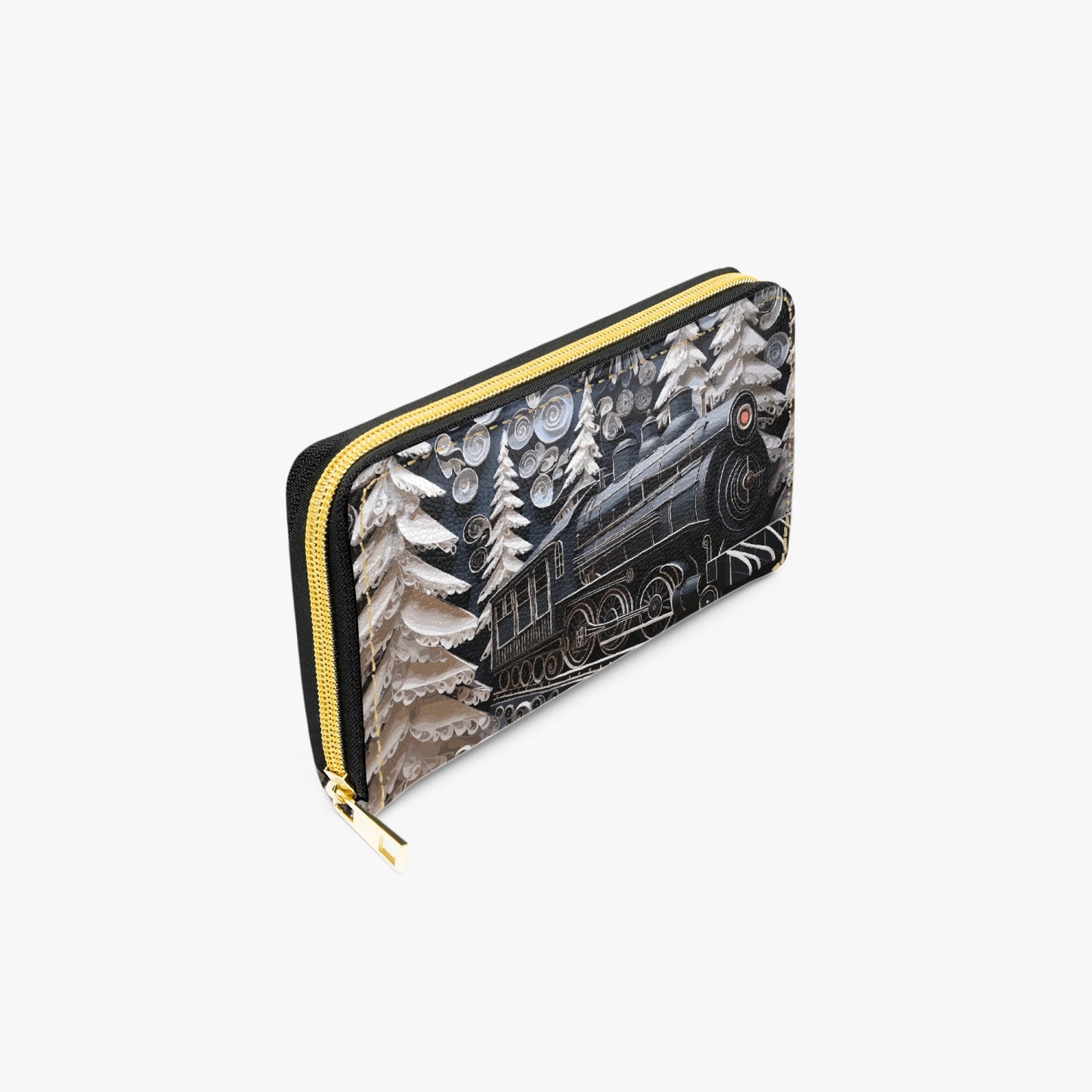 Long Type Zipper Purse - Train