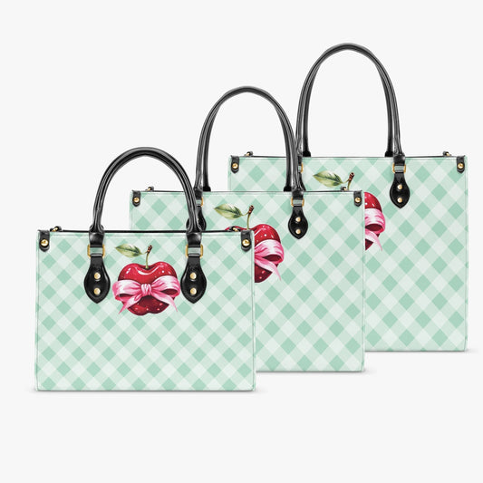 Women's Tote Bag - Rockabilly - Apple Plaid Lge Square