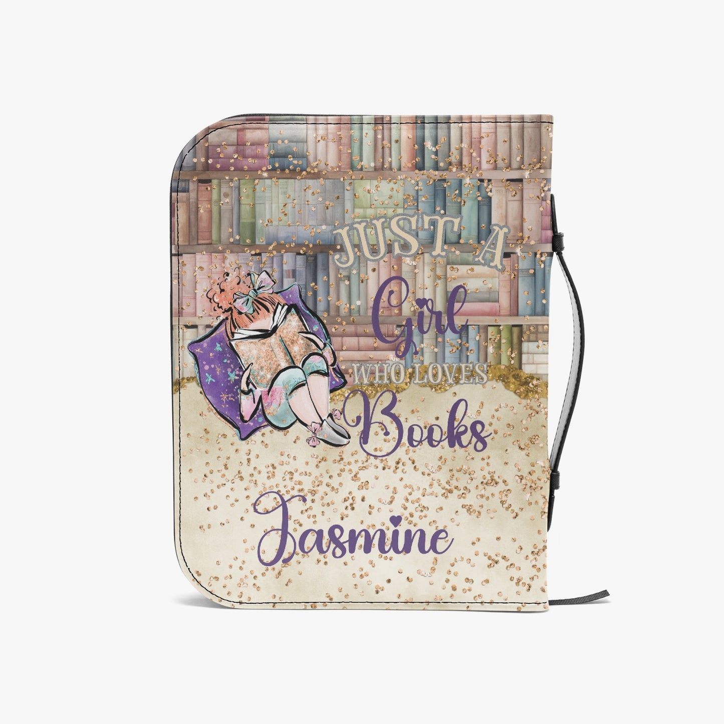 Book Cover/Bible Cover, Just a Girl who Loves Books, Red Hair