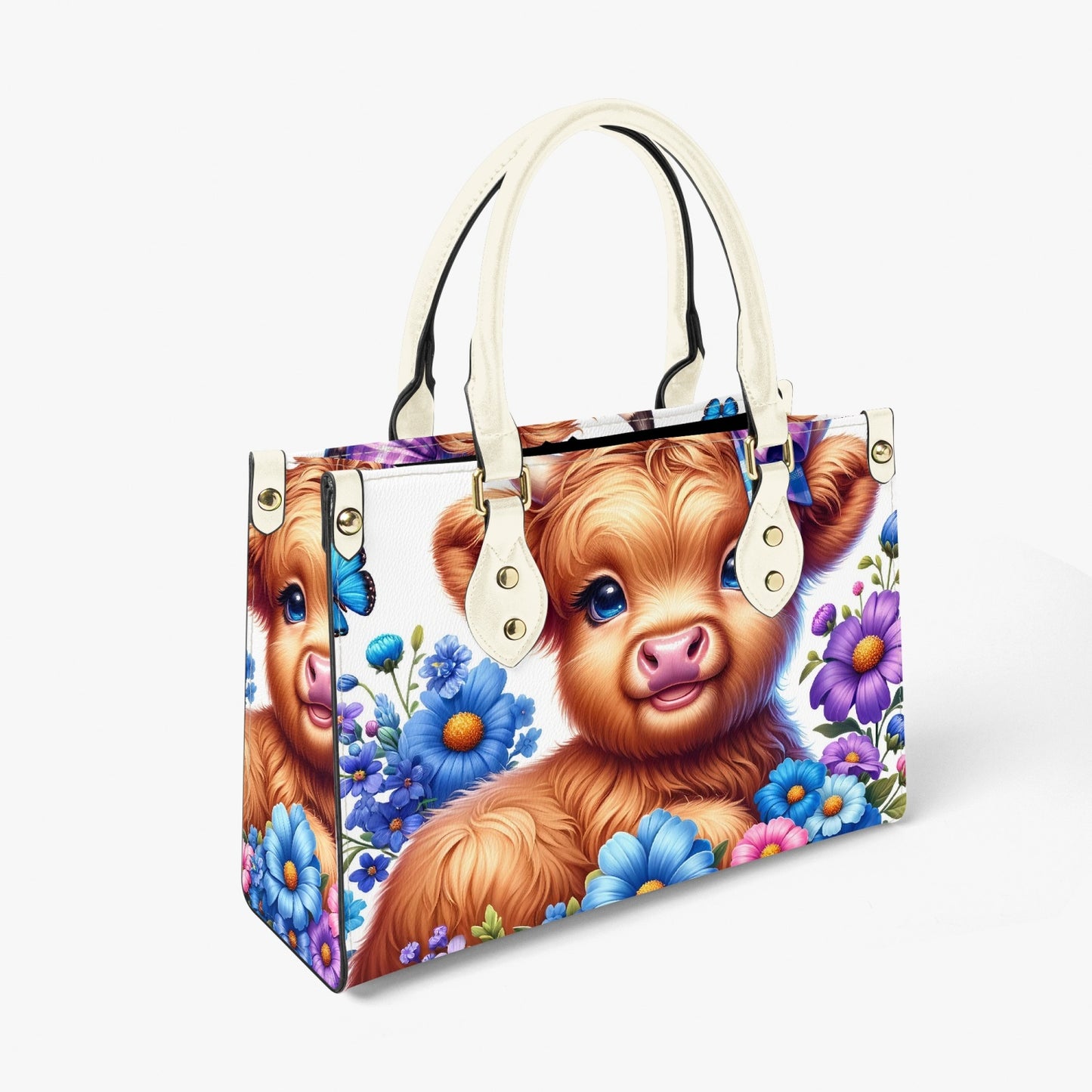 Women's Tote Bag - Long Strap - Highland Cow