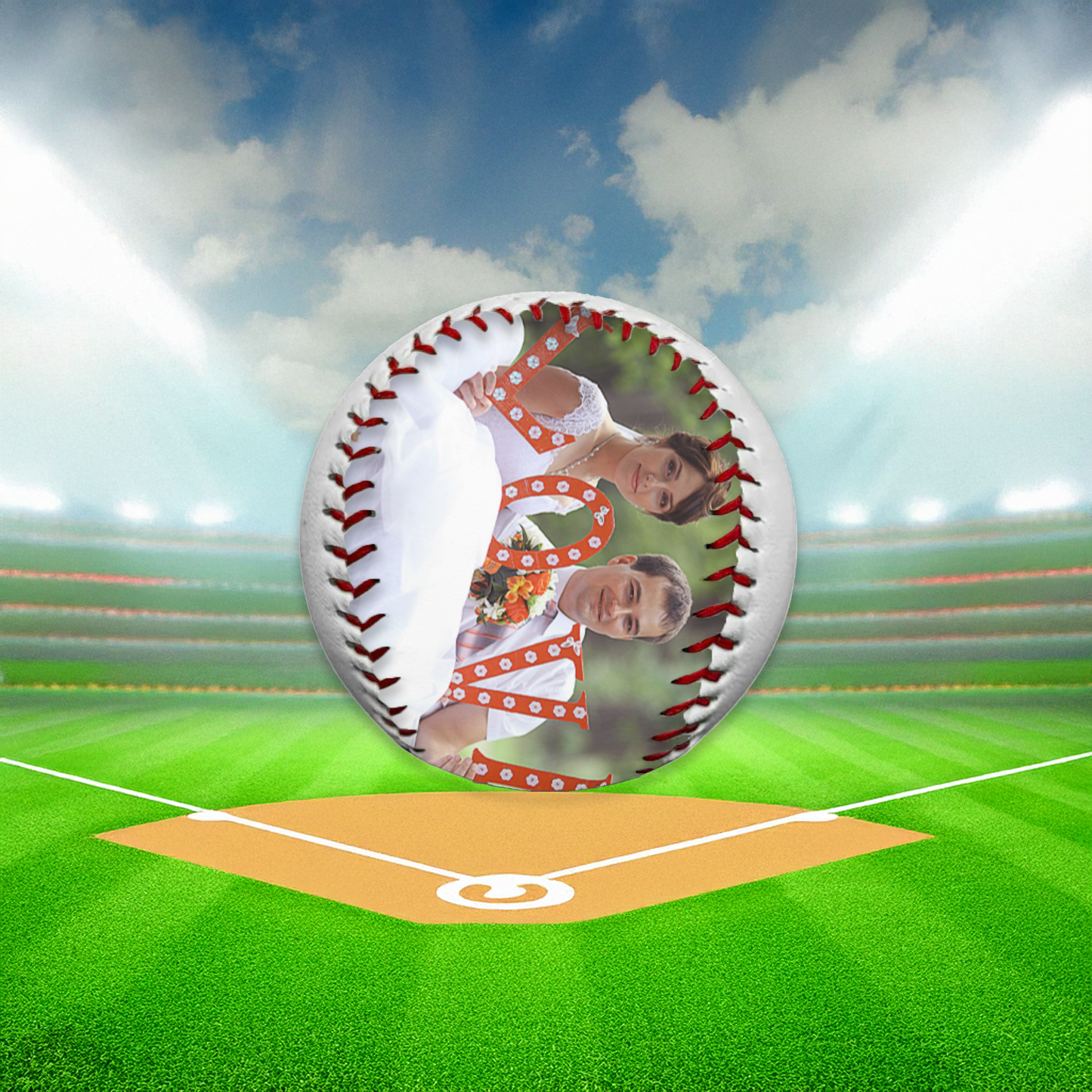 Personalised Baseball, Great Catch You're next! Wedding Garter Toss Personalise with Mr & Mrs Names and Wedding Date
