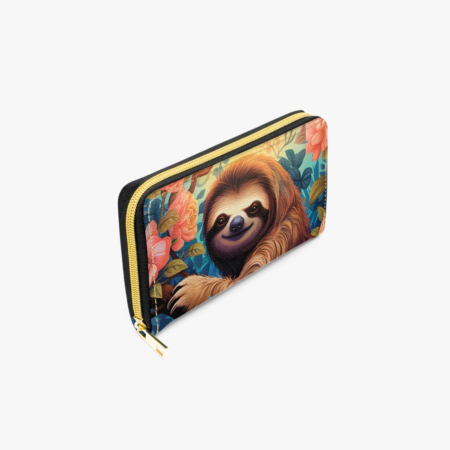 Long Type Zipper Purse - Sloth